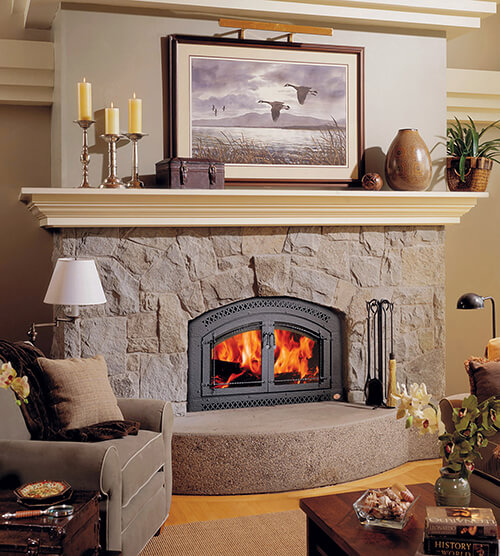 Wood fireplace insert available at the fireplace store at Luce's Chimney and Stove Shop.