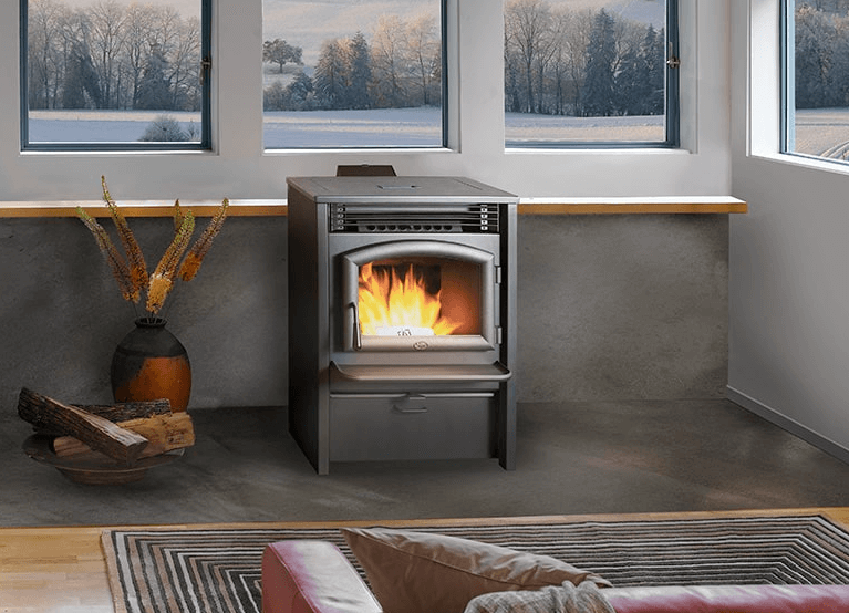 Pellet Stove for heating from Luce's Chimney and Stove Shop.