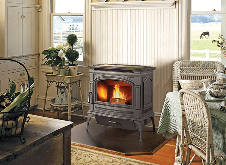 Pellet burning stoves for home heating available from Luce's Chimney and Stove Shop.